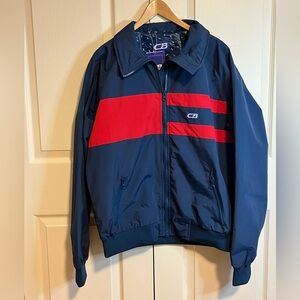 NWT, men’s CB Sports jacket, navy and red, size large
